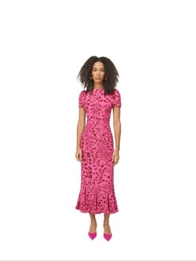 Rhode 'Lulani' Pink Brown Caledonia Magic Dress 10